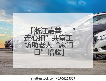 浙江嘉善：“连心扣”共富工坊助老人“家门口”增收